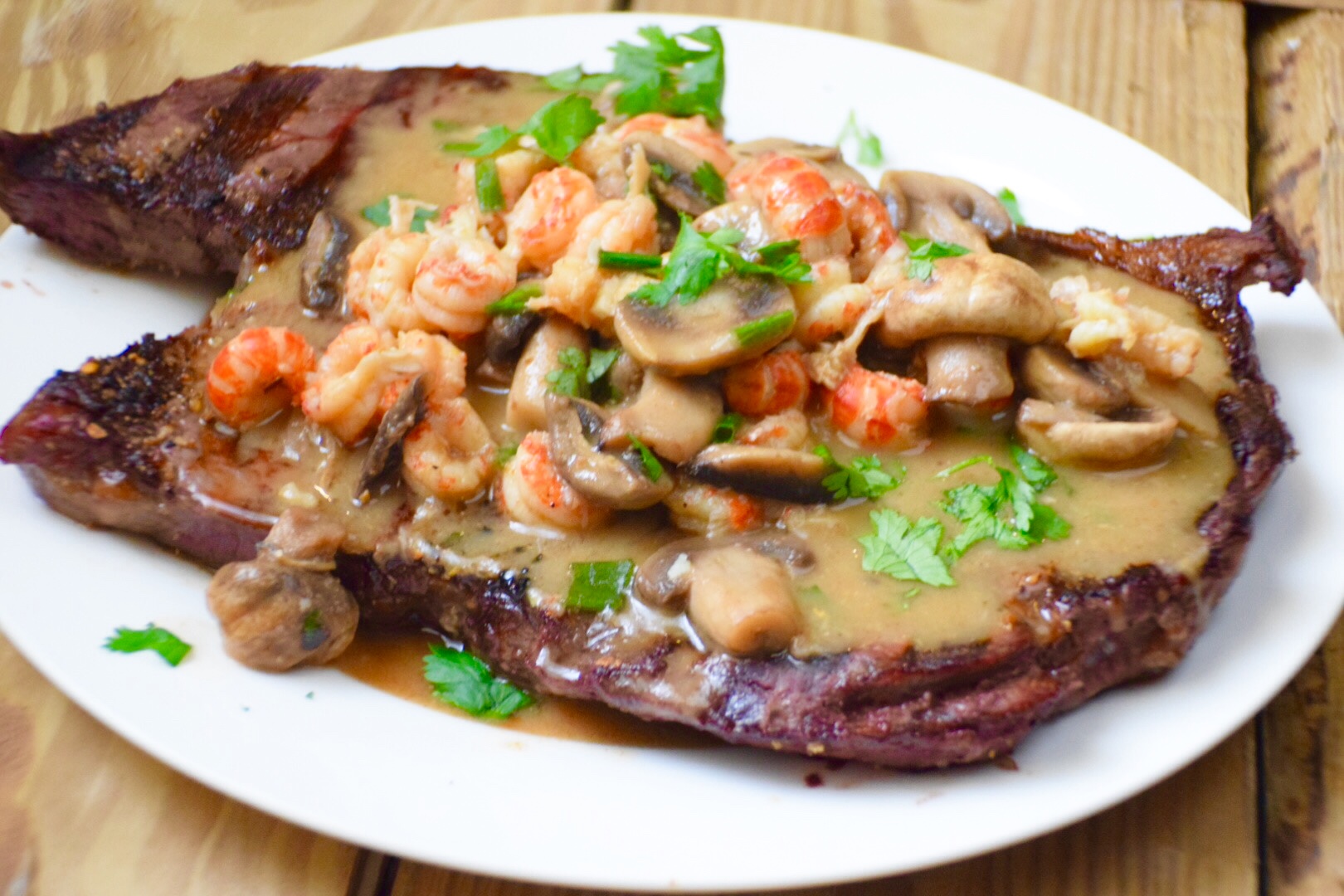 { sirloin steaks with healthy creamy crawfish sauce }  Crawfish  Crunches